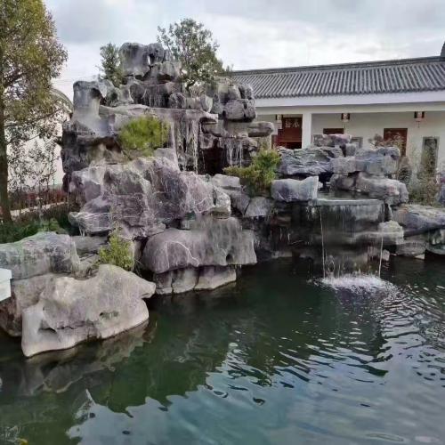 黑山石假山